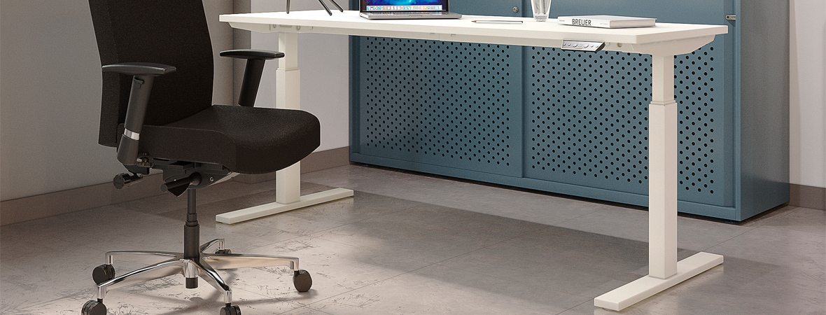 Steh-Sitz-Tische Bisley 'E-WonderTech'