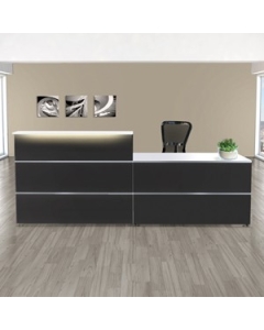 Empfangstheke 'Welcome Pro' - Anthrazit - 275 cm breit