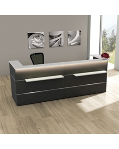 Empfangstheke 'Welcome Pro' - Anthrazit - 295 cm breit