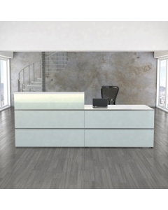 Empfangstheke 'Welcome Pro' - Glasfront - 275 cm breit