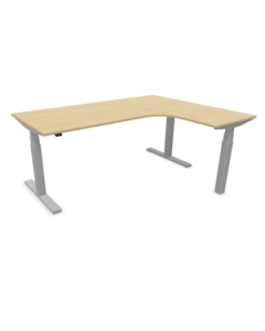 Höhenverstellbarer Eck-Steh-Sitz-Tisch 'NZ30' - 180 x 140 cm