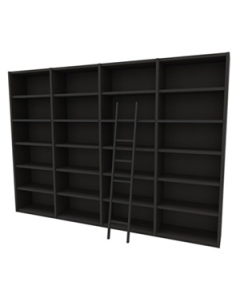 Freistehende Regalwand mit Leiter 'Libreria' - 6 OH