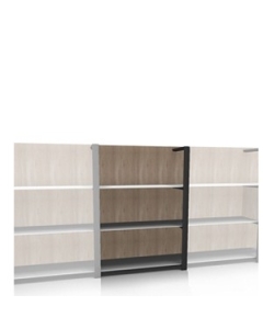 Mittelteil für Regalwand mit Glasböden 'Manager Easy' 3 OH / 5 OH