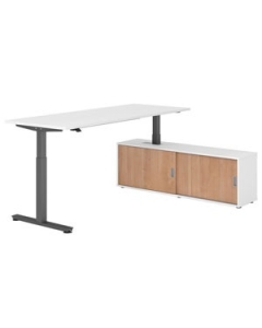 Steh-Sitz-Tisch mit Sideboard 'Hit-Jive Modern' - 200 x 160 cm