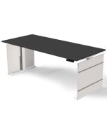 Steh-Sitz-Tisch 'B-Move' - 180 x 80 cm mit Design-Blenden
