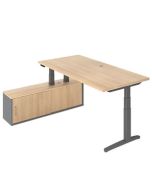 Höhenverstellbarer Chefschreibtisch 'Hit-Aktiv' - 200 x 100 cm