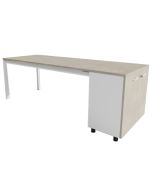 Moderner Schreibtisch mit Schrank 'Mensa' - 222 x 80 cm