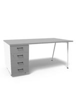 Schreibtisch mit Standcontainer 'Impresario' - Breite 162 cm