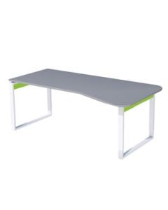 Freiform-Schreibtisch 'B-Fresh' - 195 x 80/100 cm mit Akzentblenden