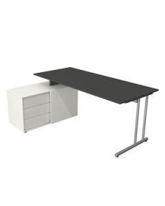 Schreibtisch 'B-Start' - 180 x 80 cm mit kleinem Sideboard