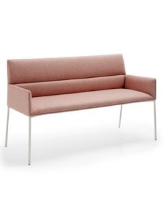Sitzbank 'Schick Light' mit Metallgestell - 2-Sitzer