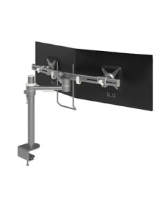 Silberner Dual-Monitorarm 'Viewmate 602' - 2 Bildschirme