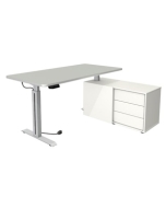 Steh-Sitz-Tisch 'B-Trendy' - 160 x 80 cm mit Sideboard