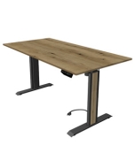 Steh-Sitz-Tisch 'B-Grow' - 160 x 80 cm mit eleganter Kabelführung