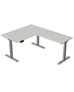 Höhenverstellbarer Eck-Steh-Sitz-Tisch 'B-Basis' - 140 x 180 cm