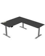 Höhenverstellbarer Eck-Steh-Sitz-Tisch 'B-Basis' - 160 x 200 cm