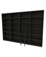 Freistehende Regalwand mit Leiter 'Libreria' - 6 OH