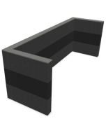 U-förmige Empfangswand 'Nost-Sand' - 352 cm breit