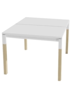 Moderner Doppelschreibtisch 'Mensa' - 100 cm breit
