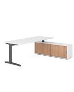 Schreibtisch mit Sideboard 'Hit-Foxtrott' - 200 x 160 cm