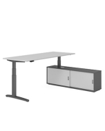 Steh-Sitz-Tisch mit Sideboard 'Hit-Aktiv' - 200 x 160 cm