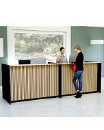 Duo-Empfangstheke mit Steh-Sitz-Funktion 'Marina Up & Down' - 328 cm breit