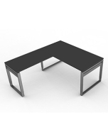 Eckschreibtisch 'B-One' - 160 x 180 cm mit Schwebeplatte - anthrazit
