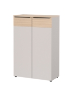 Büroschrank 3 OH 'Asturia' - Kaschmir und Lindbergeiche