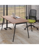 Bürostuhl 'Diade Rock' und Schreibtisch 'Impresario' - 160 x 80 cm mit Metallgestell