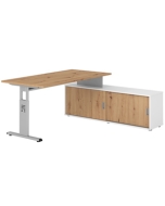 Schreibtisch mit Sideboard 'Hit-Ohio' - 160 x 160 cm