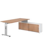 Schreibtisch mit Sideboard 'Hit-Ohio' - 180 x 160 cm