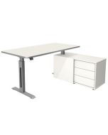 Steh-Sitz-Tisch 'B-Trendy' - 160 x 80 cm mit Sideboard