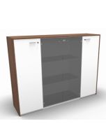 Highboard mit Rauchglastüren 'Manager-Easy'