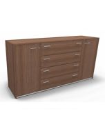 Sideboard 'Manager Easy' - Türen und Schubladen - Komplett - Nuss Canaletto