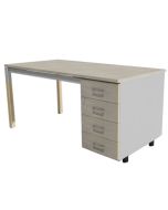 Moderner Schreibtisch mit Standcontainer 'Mensa' - 162 x 80 cm