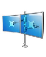 Silberner Dual-Monitorarm 'Viewlite 142' - höhen- und tiefenverstellbar