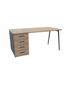 Schreibtisch mit Standcontainer 'Impresario' - Breite 162 cm