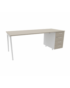 Schreibtisch mit Standcontainer 'Impresario' - Breite 202 cm