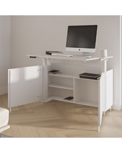Höhenverstellbare Schreibtisch-Schrank-Kombination 'ConSet Cabinet'