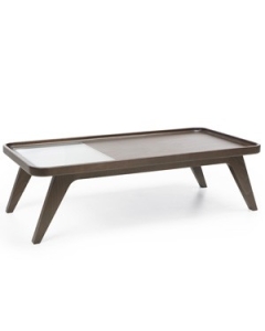 Beistelltisch Retro-O mit Holzgestell - 120 x 60 cm
