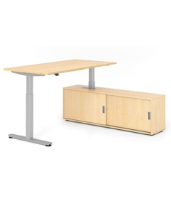 Steh-Sitz-Tisch mit Sideboard 'Hit-Jive Modern' - 160 x 160 cm