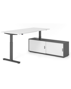Steh-Sitz-Tisch mit Sideboard 'Hit-Jive Modern' - 180 x 160 cm