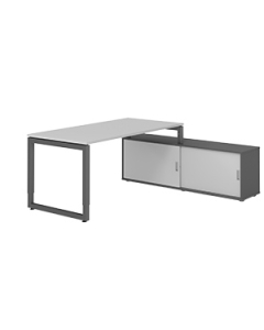 Schreibtisch mit Sideboard 'Hit-Rumba' - 160 x 160 cm