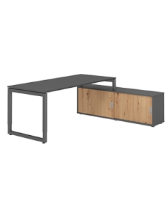 Schreibtisch mit Sideboard 'Hit-Rumba' - 180 x 160 cm
