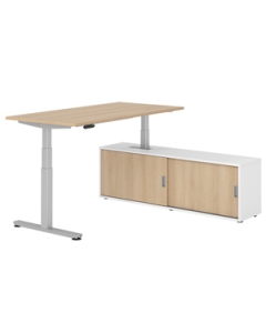 Steh-Sitz-Tisch mit Sideboard 'Hit-Jive Memory' - 160 x 160 cm