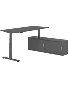 Steh-Sitz-Tisch mit Sideboard 'Hit-Jive Memory' - 180 x 160 cm