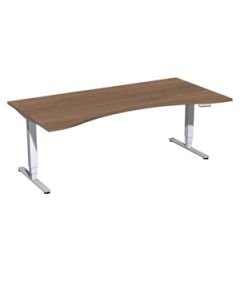 Höhenverstellbarer Schreibtisch in Ergonomieform 'Pro-Elektro Plus' - 200 cm breit