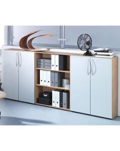 Stauraum-Set: Sideboard 'Hit-Blues' mit Schränken und Regal