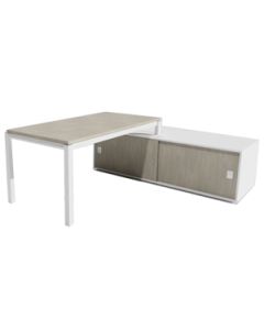 Moderner Schreibtisch mit Sideboard 'Mensa' - 204 cm breit