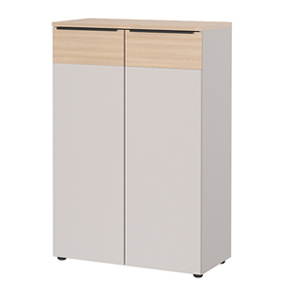 Büroschrank 3 OH 'Asturia' - Kaschmir und Lindbergeiche Büroschrank 3 OH 'Asturia' - Kaschmir und Lindbergeiche